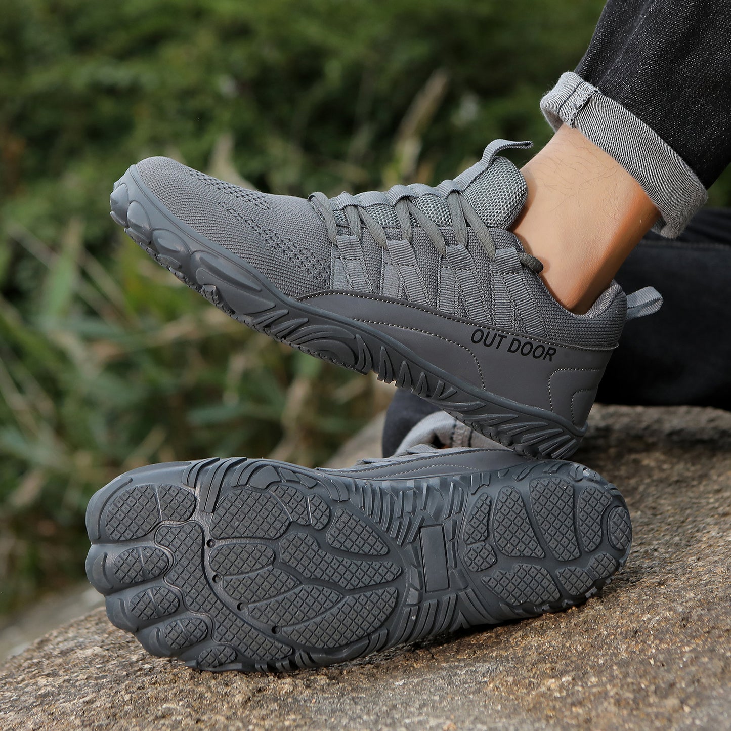 Five-Finger Wide-Toe Hiking Shoes Hiking Shoes Flying Woven Shoes Casual Sports Men&#039;s Shoes Non-Slip Walking Shoes Cycling Shoes Outdoor Shoes