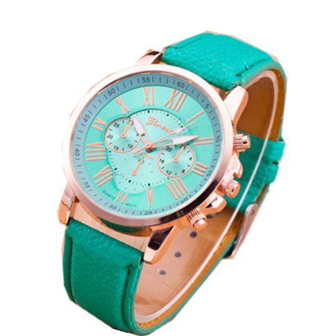 Three eye watches, retro GENEVA, Geneva students, couples, watches, men&amp;#039;s belts, quartz trends watches